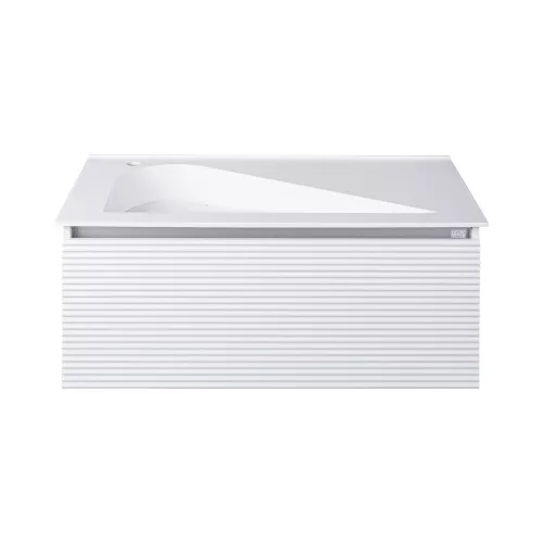 TMP TROYA100 fali fürdőszobabútor - Akrivit öntött műmárvány mosdóval - 100 x 48,5 cm