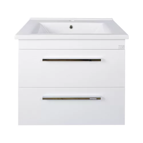 TMP VIVA 65 fali fürdőszobabútor - Sanovit ATRIA 9065 porcelán mosdóval - 65 x 45,5 cm