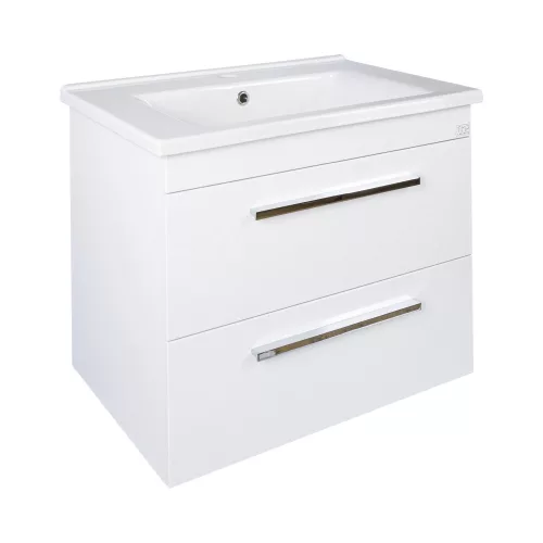 TMP VIVA 65 fali fürdőszobabútor - Sanovit ATRIA 9065 porcelán mosdóval - 65 x 45,5 cm
