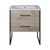 TMP IRON 75 álló fürdőszobabútor - Sanovit ATRIA 9075 porcelán mosdóval - 75 x 45,5 cm