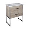 TMP IRON 75 álló fürdőszobabútor - Sanovit ATRIA 9075 porcelán mosdóval - 75 x 45,5 cm
