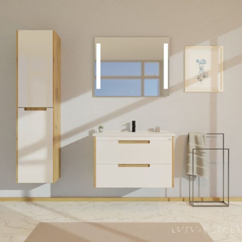 TMP GOLDY fali függesztett fürdőszobai ÁLLÓSZEKRÉNY - 155 x 35 cm