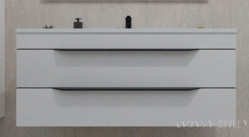TMP VOX 100 fehér fali fürdőszobabútor műmárvány mosdóval - 100 cm