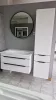 TMP IRON fürdőszobai tükör - FEKETE keret - kerek - 80 cm