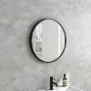 TMP IRON fürdőszobai tükör - FEKETE keret - kerek - 60 cm