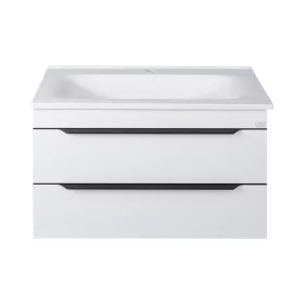   TMP VOX 85 FEHÉR fali fürdőszobabútor - öntött műmárvány mosdóval - 85 x 47 cm