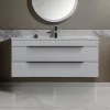 TMP VOX 85 FEHÉR fali fürdőszobabútor - öntött műmárvány mosdóval - 85 x 47 cm