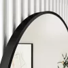 TMP IRON fürdőszobai tükör - FEKETE keret - kerek - 70 cm