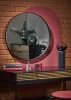 TMP IRON fürdőszobai tükör - FEKETE keret - kerek - 70 cm