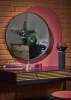TMP IRON fürdőszobai tükör - FEKETE keret - kerek - 90 cm