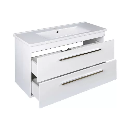 TMP VIVA 100 fali fürdőszobabútor - Sanovit ATRIA 9100 porcelán mosdóval - 101 x 46 cm