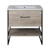 TMP IRON 85 álló fürdőszobabútor - Sanovit ATRIA 9085 porcelán mosdóval - 85 x 45,5cm