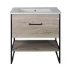TMP IRON 85 álló fürdőszobabútor - Sanovit ATRIA 9085 porcelán mosdóval - 85 x 45,5cm