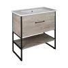 TMP IRON 85 álló fürdőszobabútor - Sanovit ATRIA 9085 porcelán mosdóval - 85 x 45,5cm