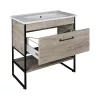 TMP IRON 85 álló fürdőszobabútor - Sanovit ATRIA 9085 porcelán mosdóval - 85 x 45,5cm