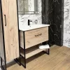 TMP IRON 85 álló fürdőszobabútor - Sanovit ATRIA 9085 porcelán mosdóval - 85 x 45,5cm