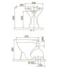 CeraStyle WC csésze - porcelán - mély öblítésű - ALSÓ kifolyású