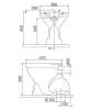 CeraStyle WC csésze - padlón álló - porcelán - ALSÓ kifolyású