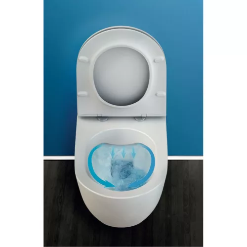 CeraStyle CITY fali WC - BEÉPÍTETT bidé funkcióval - rimless - perem nélküli
