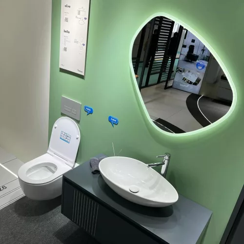 CeraStyle CITY fali WC - BEÉPÍTETT bidé funkcióval - rimless - perem nélküli