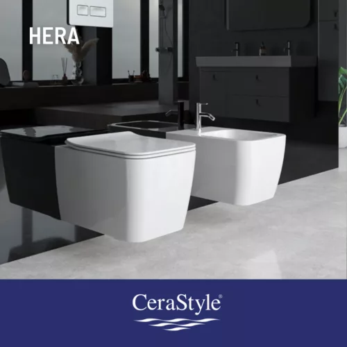 CeraStyle HERA fali WC - rimless - perem nélküli - rejtett szerelésű - 52 cm