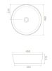 CeraStyle ONE - PULTRA ültethető - Top Counter - porcelán mosdó - O - Ø 46 cm