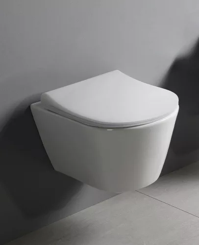 Sanovit AVVA fali WC - rimless - perem nélküli - rejtett szerelésű - 53 cm