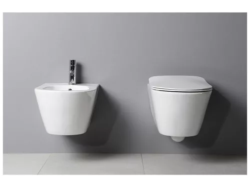 Sanovit AVVA fali WC - rimless - perem nélküli - rejtett szerelésű - 53 cm