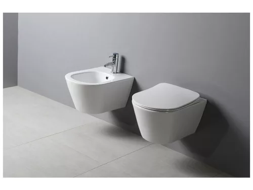 Sanovit AVVA fali WC - rimless - perem nélküli - rejtett szerelésű - 53 cm