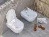 Sanovit BRILLA fali WC - rimless - perem nélküli