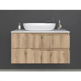   Piramida EURIDIKA fali fürdőszobabútor - mosdópult mosdó nélkül -2 fiókos - PINO TÖLGY - 100 x 48 x 53 cm