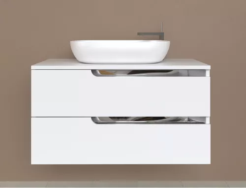 Piramida EURIDIKA fali fürdőszobabútor - mosdópult mosdó nélkül - 2 fiókos - 100 x 48 x 53 cm