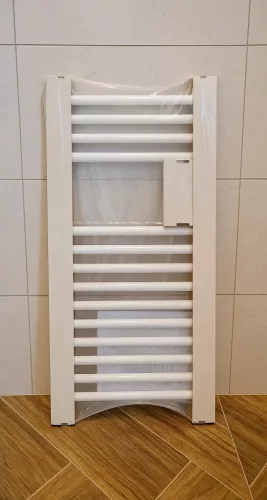 Törölközőszárító radiátor - Viva Platinum Therm - EGYENES - fehér - 400 x 800 mm