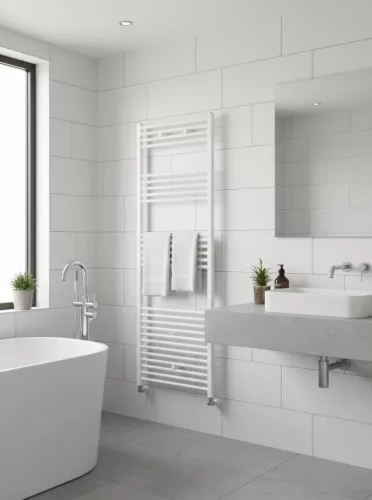 Törölközőszárító radiátor - Viva Platinum Therm - EGYENES - fehér - 600 x 1800 mm