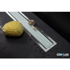   Pestan zuhanyfolyóka Confluo Premium Line fehér üveg 55 cm