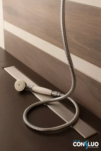 Pestan zuhanyfolyóka Confluo Frameless Line - keret nélküli - 65 cm