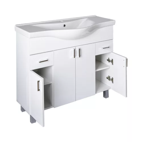 VivaStyle EKONOMIK 100 lábon álló fürdőszobabútor Sanovit ALBATROS 10100 mosdókagyló 99,5x46,5cm