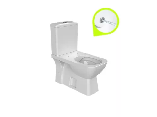 CeraStyle DURU monoblokk WC - BEÉPÍTETT bidé funkcióval -csaptelep nélkül -perem nélküli -mély öbl.