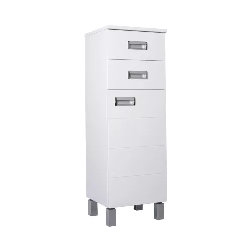 Viva SZQUARE fürdőszobai ÁLLÓSZEKRÉNY 100 középmagas POLCOS - JOBBOS - 33 x 35 x 100 cm