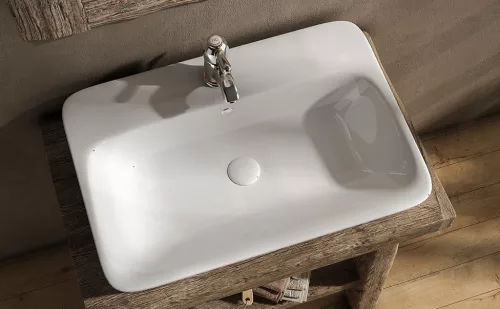 Sanovit - 3065 collections - PULTRA ültethető - Top Counter - porcelán mosdó -  - 65 x 45 cm