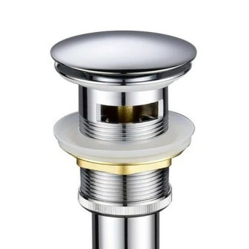 Klikk - klakk leeresztőszelep - KEREK - KRÓM - túlfolyós modókagylóhoz 5/4"