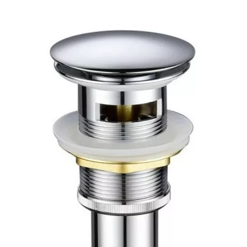 Klikk - klakk leeresztő - KEREK - KRÓM - túlfolyós modókagylóhoz - 5/4" - Ø 67 mm