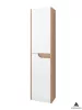 Piramida BETA fali fürdőszoba - állószekrény - FEHÉR-TÖLGY - 35 x 150 x 30 cm