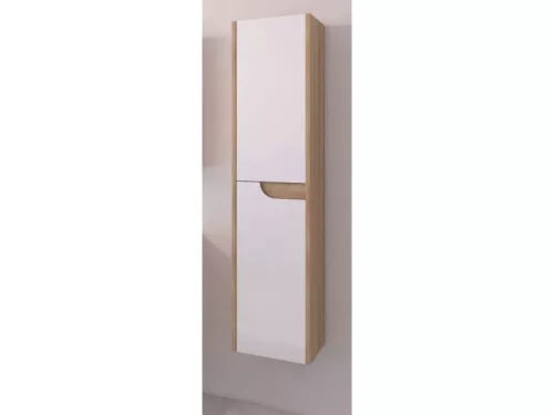 Piramida BETA fali fürdőszoba - állószekrény - FEHÉR-TÖLGY - 35 x 150 x 30 cm