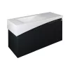 TMP SMYRNA 120 - FEKETE - fali fürdőszobabútor - Akrivit öntött műmárvány mosdóval - 120 x 48,5 cm