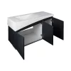 TMP SMYRNA 120 - FEKETE - fali fürdőszobabútor - Akrivit öntött műmárvány mosdóval - 120 x 48,5 cm