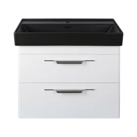   TMP LUX 80 fali fürdőszobabútor - CeraStyle SHARP FEKETE mosdóval - 80 x 48 cm