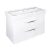 TMP LUX 100D fali fürdőszobabútor - CeraStyle SHARP 37600 DUPLA csaplyukas mosdóval - 100 x 48 cm