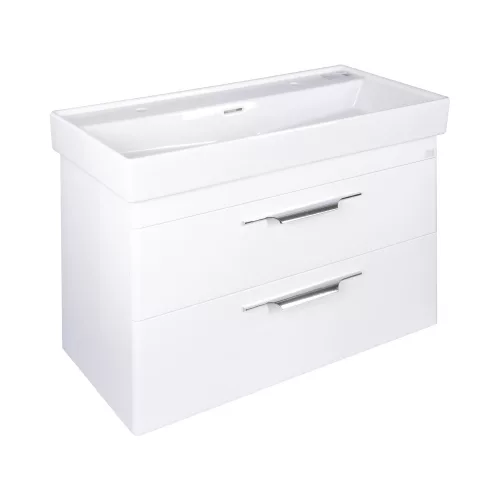 TMP LUX 100D fali fürdőszobabútor - CeraStyle SHARP 37600 DUPLA csaplyukas mosdóval - 100 x 48 cm