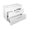 TMP LUX 100D fali fürdőszobabútor - CeraStyle SHARP 37600 DUPLA csaplyukas mosdóval - 100 x 48 cm